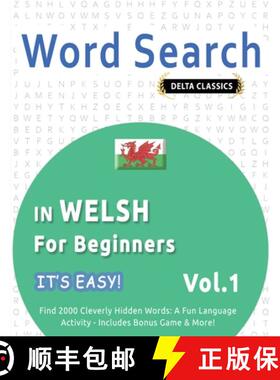 【3-4周达】Word Search in Welsh for Beginners - It's Easy! Vol.1 - Delta Classics - Find 2000 Cleverl... [9798349005718]