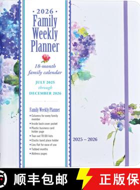 预订 2026 Hydrangeas Family Weekly Planner (18 Months, July 2025 to Dec 2026) [9781441344816]