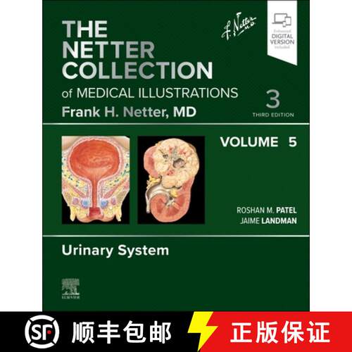 【3-4周达】精装 The Netter Collection of Medical Illustrations: Urinary System, Volume 5: Volume 5 [9780323880862]