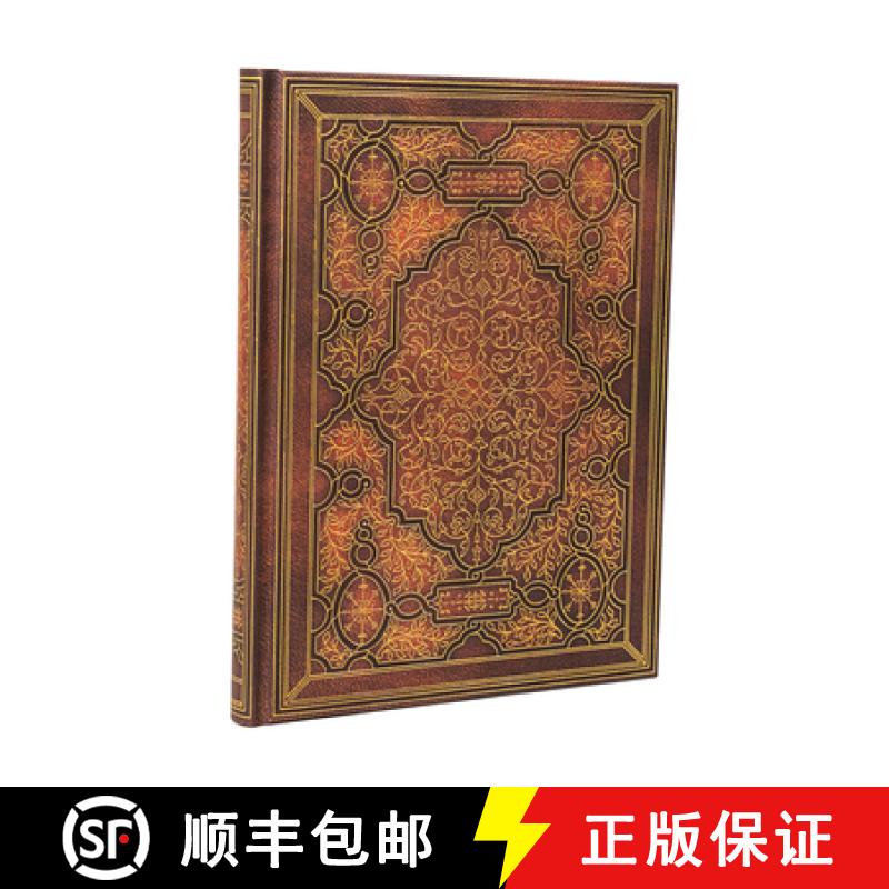【2-3周达】Paperblanks Iron Horse Pacifica Hardcover Journal MIDI Unlined Elastic Band 144 Pg 120 GSM [9781439797747]