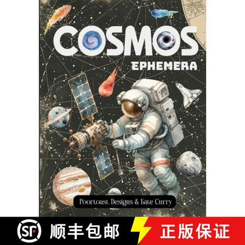 【3-4周达】Cosmos Ephemera Book: High Quality Images Of Astronaut and Planet For Paper Crafts, Scrapb... [9783983108840]