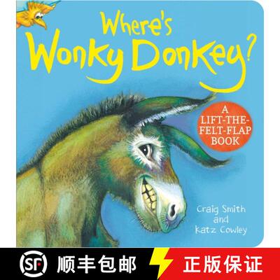 【3-4周达】Where's Wonky Donkey? Felt Flaps [9780702325649]
