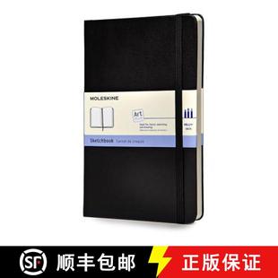 【3-4周达】Moleskine Art Plus Sketchbook, Large, Plain, Black, Hard Cover (5 X 8.25) [9788883701153]
