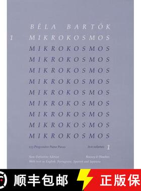 【3-4周达】Bela Bartok - Mikrokosmos Volume 1 153 Progressive Piano Pieces for Beginners and Students... [9780851626079]