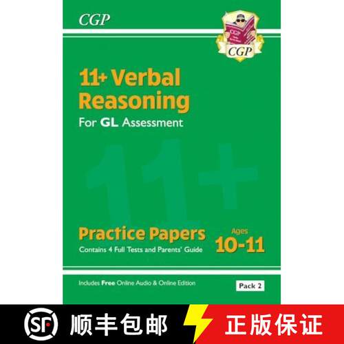 New 11+ GL Verbal Reasoning Practice Papers: Ages 10-11 - Pack 2 (with Parents' Guide & Online Ed) [9781789082296]