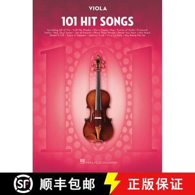 【3-4周达】101 Hit Songs for Viola Sheet Music Songbook Solo Instrumental Folio for All Levels Includ... [9781495075360]