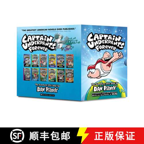 【3-4周达】精装 Captain Underpants Forever (Captain Underpants #1-12 Full-Color Boxed Set): From the ... [9798225017750]