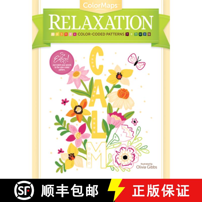 【3-4周达】Colormaps Relaxation: Color-Coded Patterns Adult Coloring Book [9780764363009]
