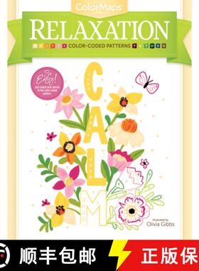 【3-4周达】Colormaps Relaxation: Color-Coded Patterns Adult Coloring Book [9780764363009]