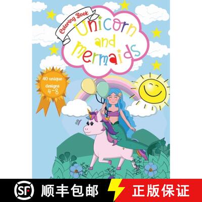 【3-4周达】Unicorn and Mermaids Coloring Book: Amazing Coloring & Activity Book for kids With Cute Un... [9786064512925]