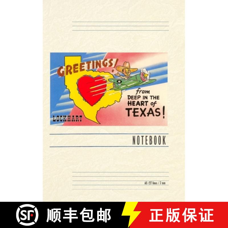 预订 Vintage Lined Notebook Greetings from Lockhart, Texas [9798385451623]