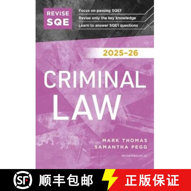【3-4周达】Revise SQE Criminal Law 2025/26: SQE1 Revision Guide [9781917183352]