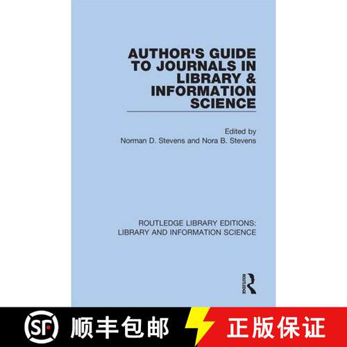 【3-4周达】精装 Author's Guide to Journals in Library & Information Science [9780367434113]