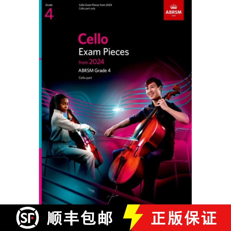 【2-3周达】Cello Exam Pieces from 2024, ABRSM Grade 4, Cello Part [9781786015686]