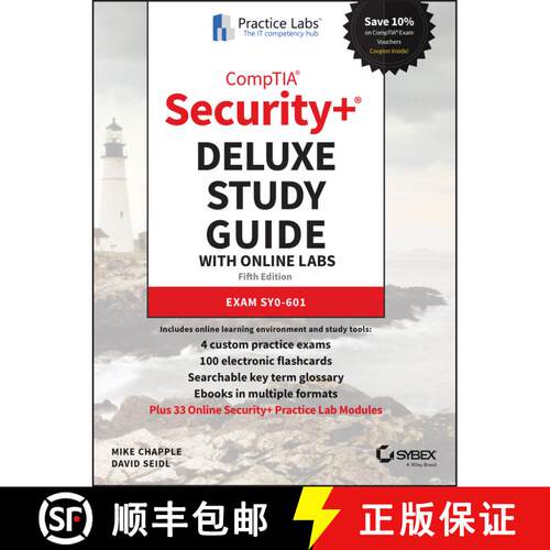 【3-4周达】精装 CompTIA Security+ Deluxe Study Guide w Online Lab - Exam SY0-601 5e: Exam SY0-601 (5t... [9781119812289]