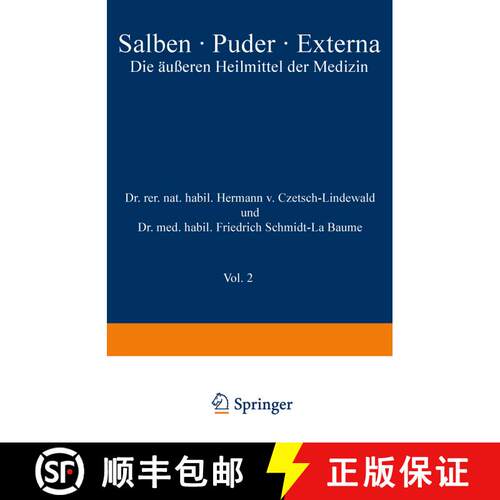 【3-4周达】Salben - Puder - Externa: Die AEusseren Heilmittel Der Medizin [9783642987342]