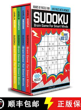 【3-4周达】Sudoku - Brain Booster Puzzles for Kids: Box Set of 4 Books (Levels 1-4) [9789354403927]