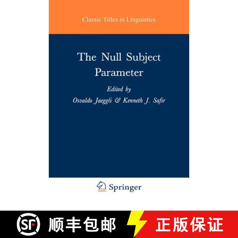 【3-4周达】The Null Subject Parameter [9781556080876]