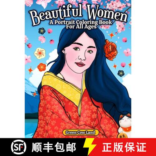 【3-4周达】Beautiful Women A Portrait Coloring Book For All Ages [9781088153390]