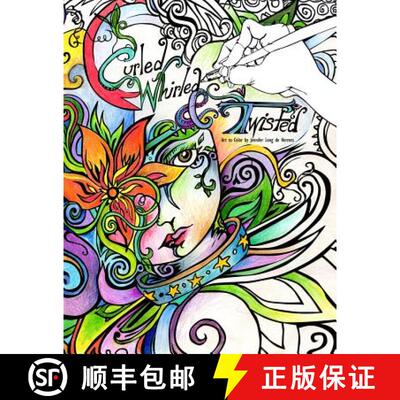 【3-4周达】Curled, Whirled & Twisted: A Coloring Book [9780692553756]