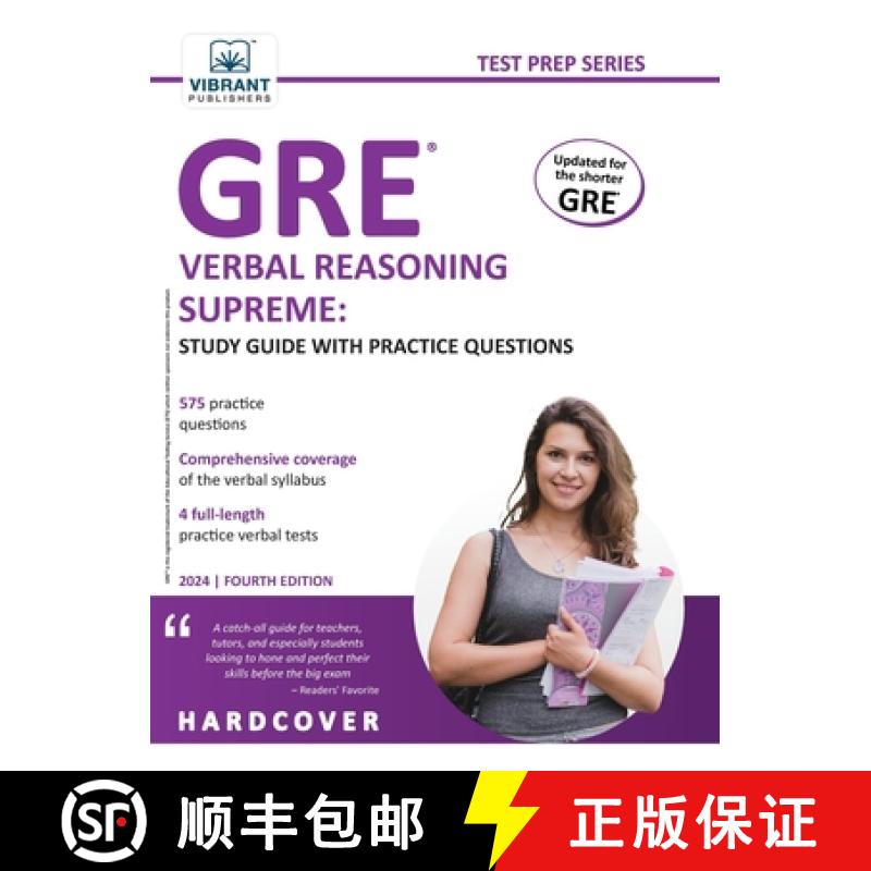 预订 GRE Verbal Reasoning Supreme Study Guide with Practice Questions: Study Guide with Practice Ques... [9781636511955]