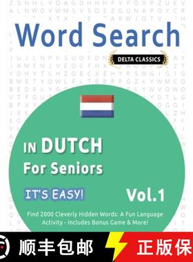 【3-4周达】WORD SEARCH IN DUTCH FOR SENIORS - IT'S EASY!  VOL.1 - DELTA CLASSICS - FIND 2000 CLEVERLY... [9798349005626]