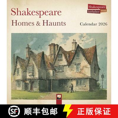 【3-4周达】Shakespeare Birthplace Trust: Shakespeare Homes and Haunts Wall Calendar 2026 (Art Calendar) [9781835624074]