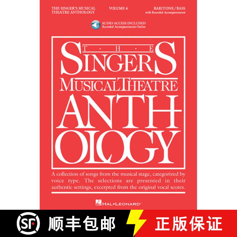 【3-4周达】Singer's Musical Theatre Anthology - Volume 4: Baritone/Bass Book/Online Audio [With 2 CDs] [9781423423829]