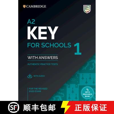 现货 剑桥KET考试 模拟题学生书带答案和音频 A2 Key for Schools 1 for the Revised 2020 Exam Student's Bo... [9781108676595]