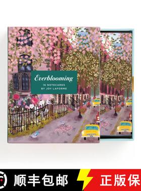 【3-4周达】Joy Laforme Everblooming Blank Greeting Card Assortment: 16 notecards [9780735381308]