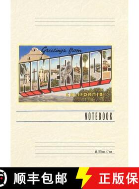 预订 Vintage Lined Notebook Greetings from Riverside, California [9798385402649]