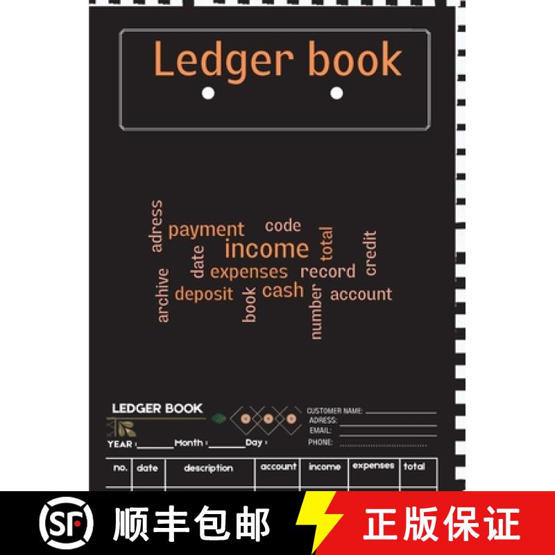 【3-4周达】Ledger Book: A Complete Expense Tracker Notebook, Expense Ledger, Bookkeeping Record Book ... [9781803852133]