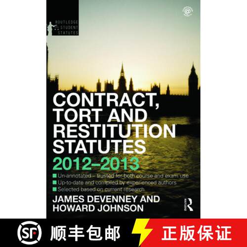 【3-4周达】Contract, Tort and Restitution Statutes 2012-2013 [9780415633819]