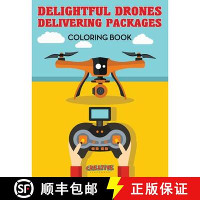 【3-4周达】Delightful Drones Delivering Packages Coloring Book [9781683237440]