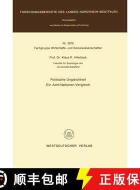 【3-4周达】Politische Ungeleichheit: Ein Acht-Nationen-Vergleich [9783531029795]