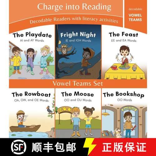 【3-4周达】Charge into Reading Decodable Books (Stage 7): 6 Vowel Teams Decodable Readers to Help Fir... [9781955947978]