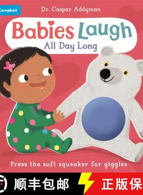 【3-4周达】Babies Laugh All Day Long: With Big Squeaker Button to Press [9781035029495]