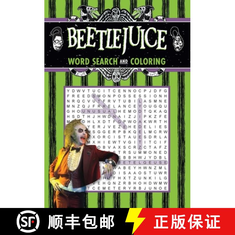 【3-4周达】Beetlejuice Word Search and Coloring [9781667208336]