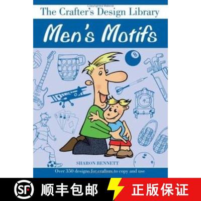 【3-4周达】The Crafter's Design Library: Men's Motifs: Over 350 Designs for Crafters to Copy and Use [9780715332887]