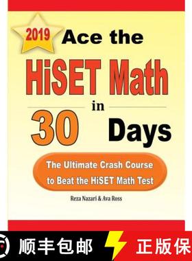 【3-4周达】Ace the HiSET Math in 30 Days: The Ultimate Crash Course to Beat the HiSET Math Test [9781970036732]