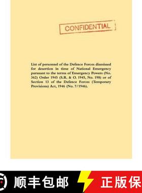 【3-4周达】List of Personnel of the Irish Defence Forces Dismissed for Desertion During the Second Wo... [9781845748883]