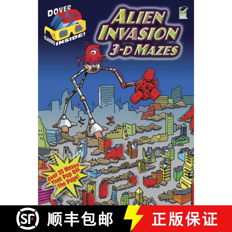 预订 3-D Mazes--Alien Invasion [With 3-D Glasses] [9780486490144]