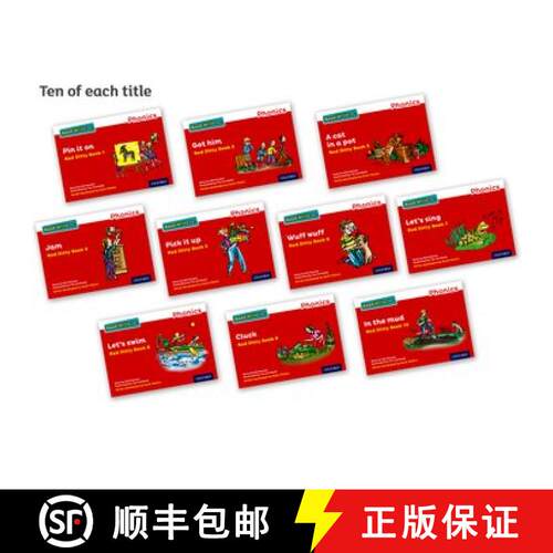 【3-4周达】Read Write Inc. Phonics: Red Ditty books (Pack of 100) [9780198371182]