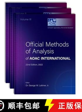 【3-4周达】Official Methods of Analysis of AOAC INTERNATIONAL: 3-Volume Set [9780197610138]
