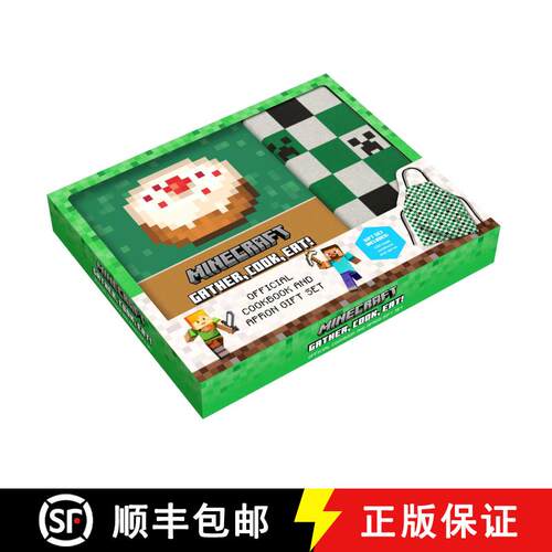 【3-4周达】精装 Minecraft: The Official Cookbook and Apron Gift Set: Plus Exclusive Apron [With Apron] [9798886632835]