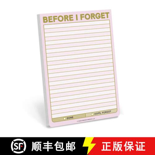 【3-4周达】Knock Knock Before I Forget Great Big Stickies [9781683495147]