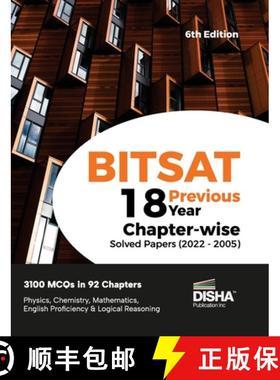 【3-4周达】BITSAT 18 Previous Year Chapter-wise Solved Papers (2022 - 2005) 6th Edition | Physics, Ch... [9789355641847]