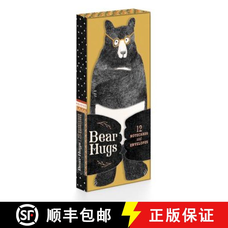 【3-4周达】Bear Hugs: 12 Notecards and Envelopes: (Cute Notecards, Notecards for Friends, Artistic No... [9781452168616]