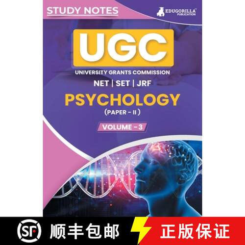 【3-4周达】UGC NET Paper II Psychology (Vol 3) Topic-wise Notes (English Edition) | A Complete Prepar... [9789355567581]