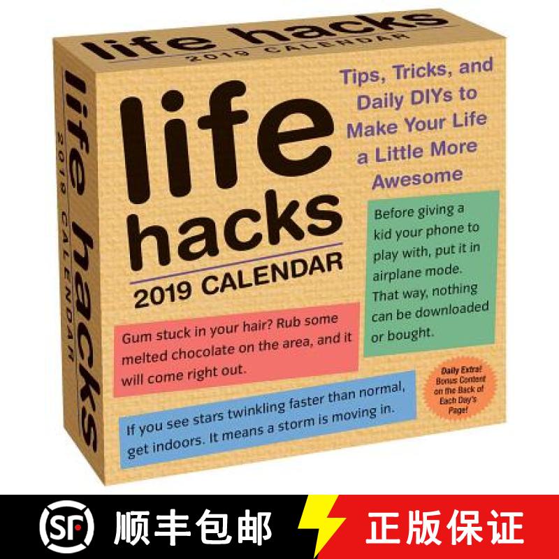 【3-4周达】Life Hacks 2019 Day-To-Day Calendar [9781449491772]